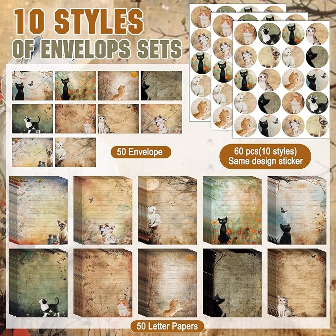 TaoBary 160 Pcs Stationery Paper Set 50 Double Sided Stationery Papers - Image 5