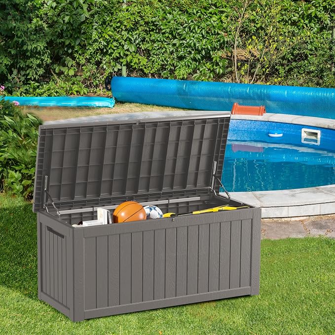 PATIOEASY Outdoor Storage Box 270GAL Waterproof Resin Deck Box, UV-Resistant - Image 4