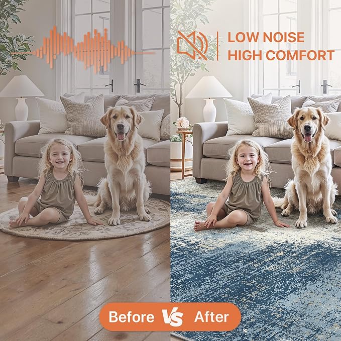 GENIMO Washable Area Rugs for Living Room, 10x12 Modern Non Slip Rugs, Low Pile - Image 6
