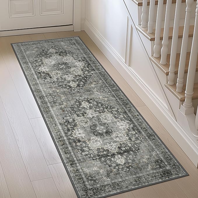 GENIMO 2x12 Runner Rugs for Hallway, Machine Washable Non Slip Vintage Rugs - Image 3