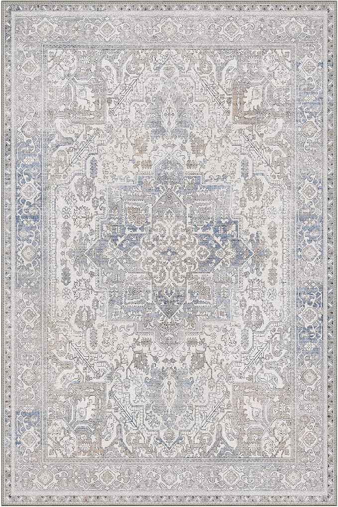 GENIMO 10x14 Area Rugs for Living Room, Machine Washable Non Slip Vintage Retro - Image 7