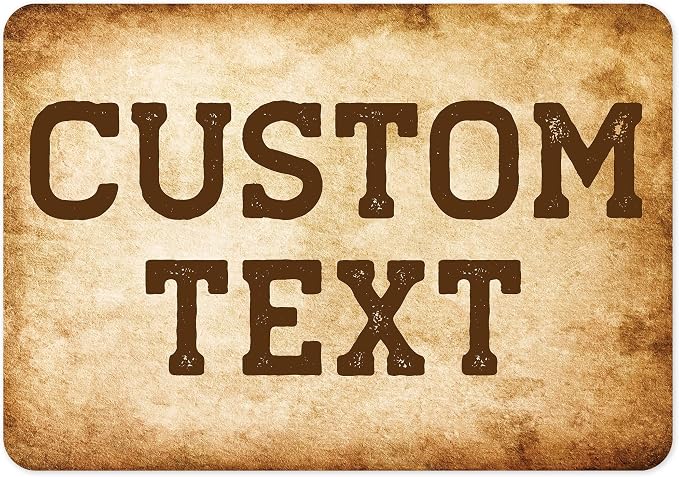 Custom Sign, Custom Street Sign, 11 Font Colors, 13 Font Styles, 4 Hole Options by MySignCenter