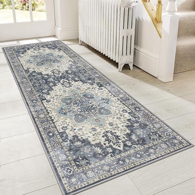 GENIMO 2x7 Runner Rugs for Hallway, Machine Washable Non Slip Vintage Rugs by GENIMO