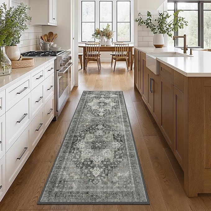 GENIMO 2x12 Runner Rugs for Hallway, Machine Washable Non Slip Vintage Rugs - Image 2