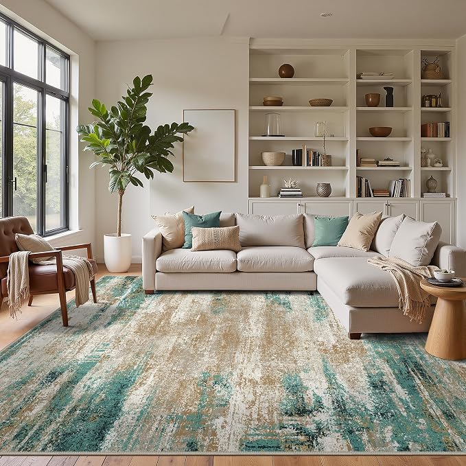 GENIMO Washable Rug-6x9 Area Rugs Lightweight Foldable, Modern Pet Friendly Low - Image 3