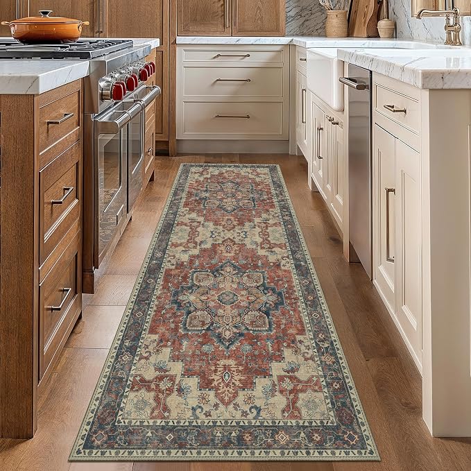 GENIMO 2x5 Runner Rugs for Hallway, Machine Washable Non Slip Vintage Rugs - Image 9