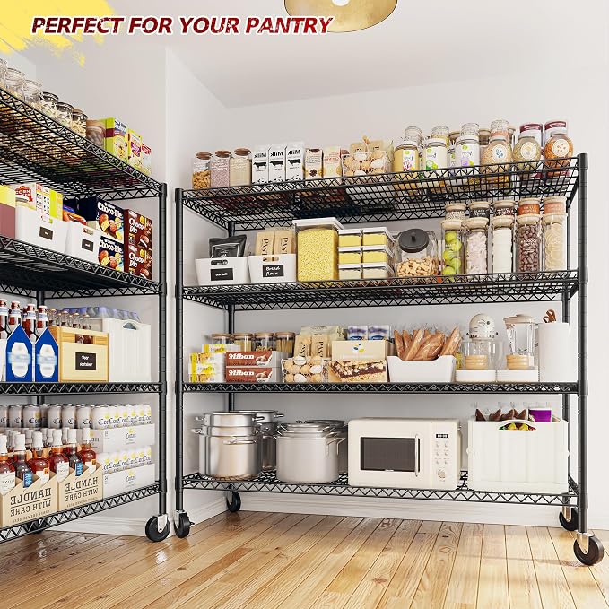 REIBII 75.6" H Storage Shelves Metal Shelving Unit - Image 8