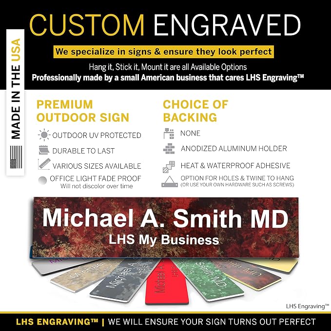 Personalized Name Plate with Choice of Mounting - Image 2