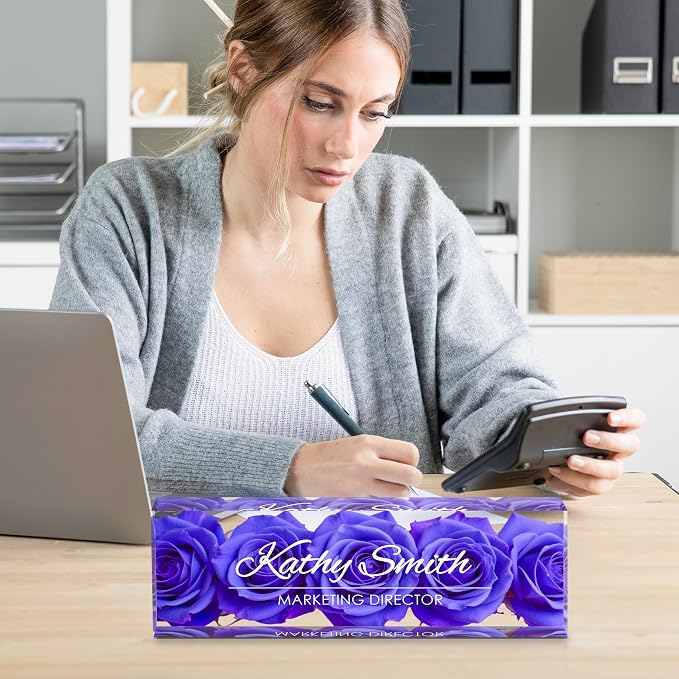 Personalized Name Plate for Desk, Custom Desk Name Plate, Acrylic Name Plate - Image 6