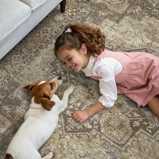 GENIMO 2x7 Runner Rugs for Hallway, Machine Washable Non Slip Vintage Rugs - Image 3