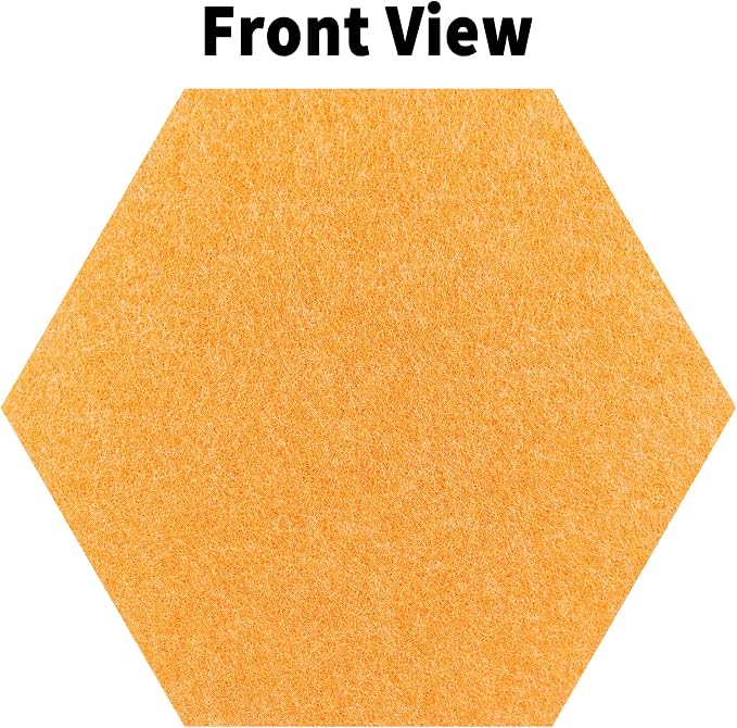 12'' Medium Hexagon Cork-Bulletin Board Tiles Frameless 10 Pack Adhesive - Image 2