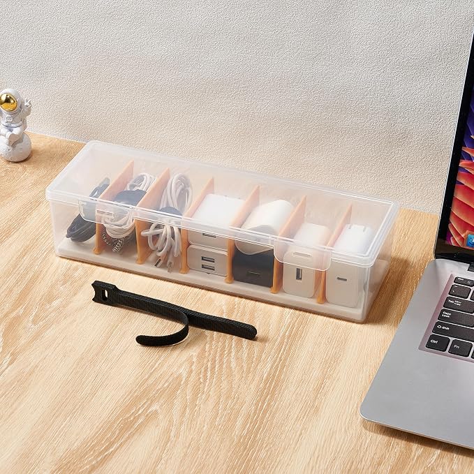 Fzooua Cable Organizer Storage Box by Fzooua