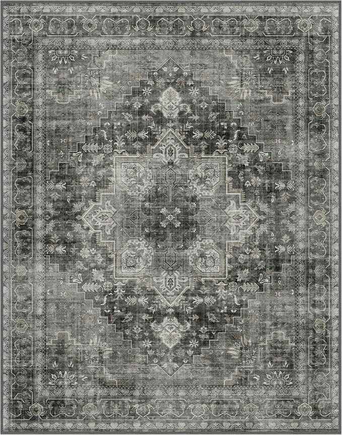 GENIMO 5x7 Area Rugs for Living Room, Machine Washable Non Slip Vintage Rugs - Image 7