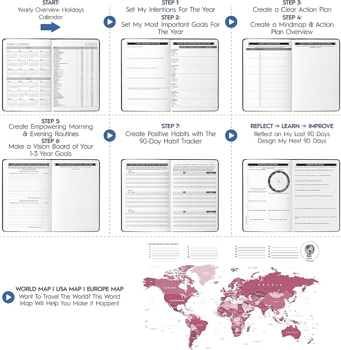 Life & Goal Planner – Undated Daily, Weekly & Monthly Organizer - Image 6
