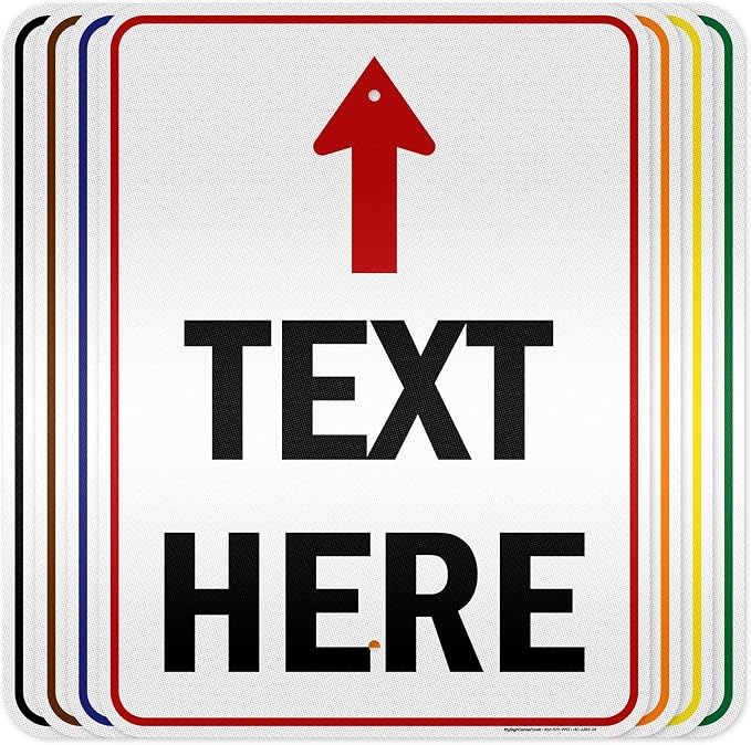 Custom Arrow, Custom Directional Sign, Up Arrow, 18x24 Inches, 3M EGP Reflective by MySignCenter