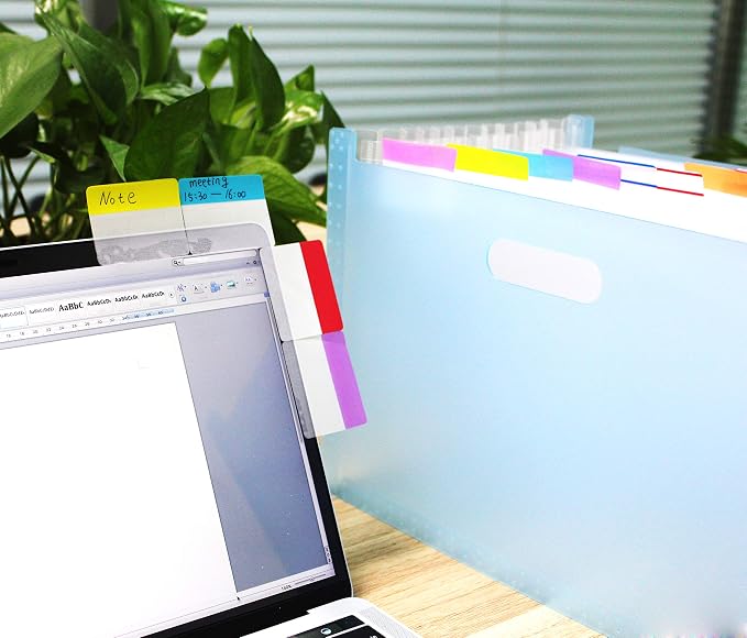 500 Pieces Tabs 2 Inch Sticky Index Tabs, Writable and Repositionable File Tabs - Image 6