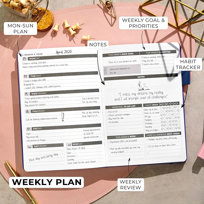 Clever Fox Planner – Undated Weekly & Monthly Planner - Image 3