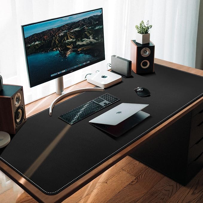 CENNBIE 59" x 27.5" Large Leather Desk Mat, Extended Mega Size Mouse Pad - Image 5