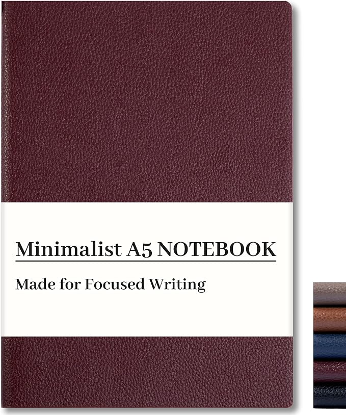 CAGIE Lined Journal Notebook for Men & Women, 176 Pages A5 Medium Size by CAGIE