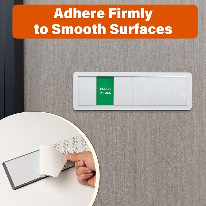 2PK Office Door Signs 6 Options Do Not Disturb, Please Knock, In A Meeting - Image 6