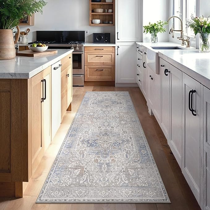 GENIMO 2'6"x8 Runner Rugs for Hallway, Machine Washable Non Slip Vintage Retro - Image 3