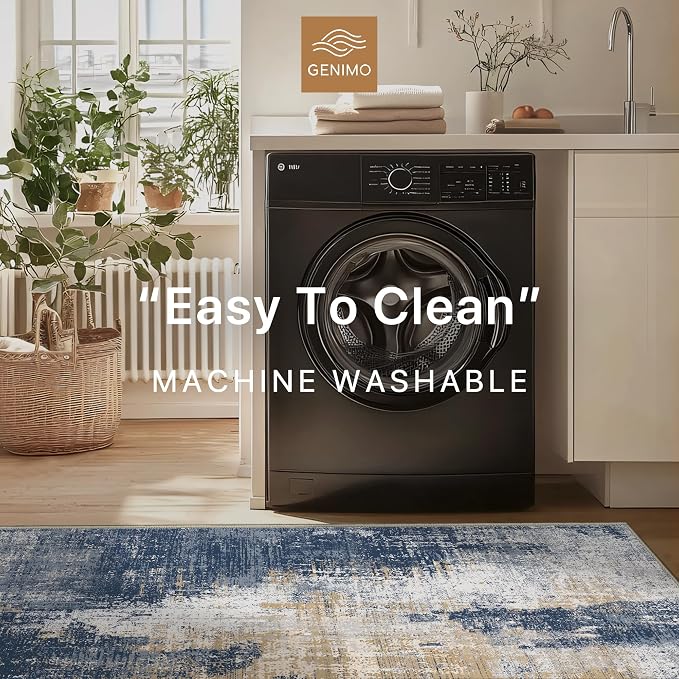 GENIMO Washable Area Rugs for Living Room, 8x10 Modern Non Slip Rugs, Low Pile - Image 5