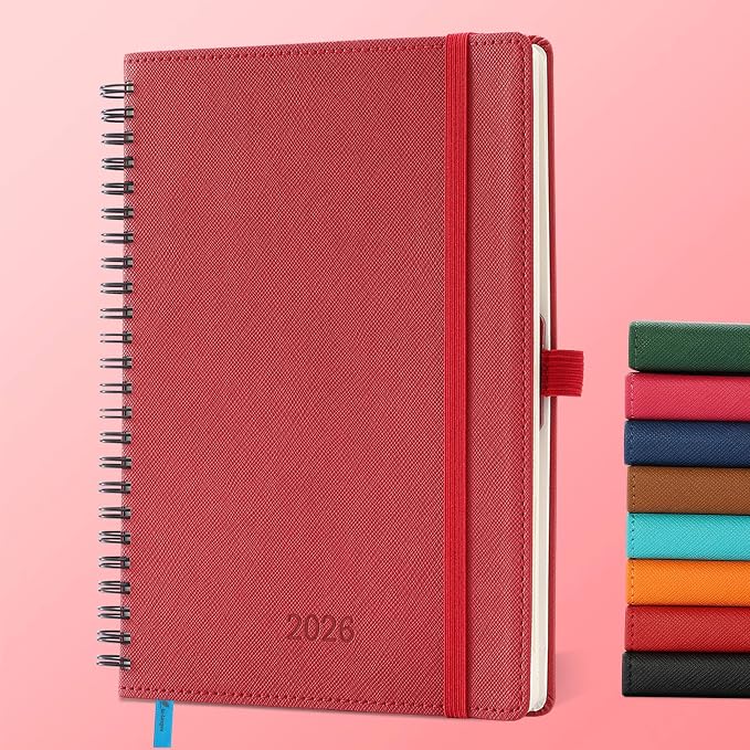 IN-LUXPRO Planner 2026 Daily Weekly and Monthly, 12 Months Spiral Bound by IN-LUXPRO