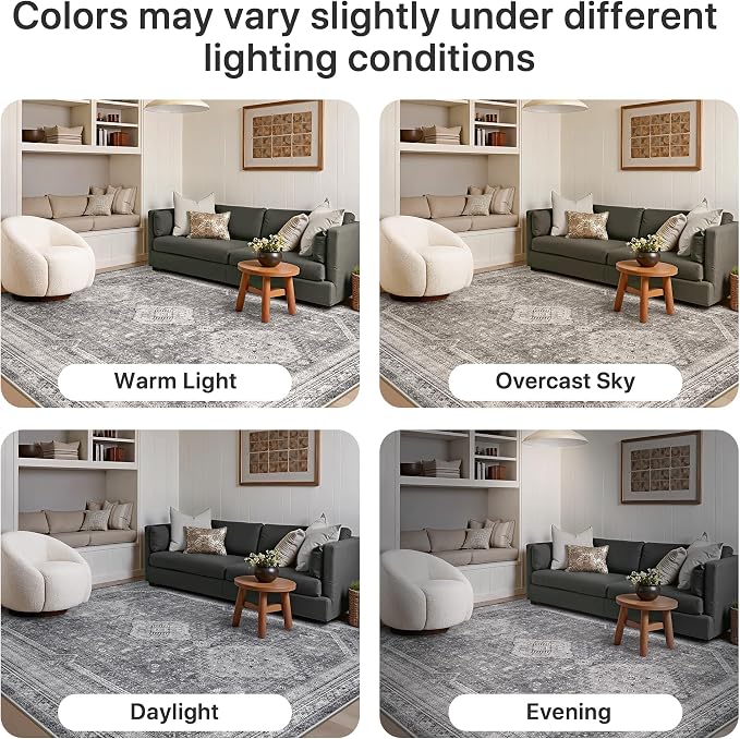 GENIMO Runner Rug 2x5 Non Slip Machine Washable Hallway Runner Rug, Low Pile - Image 6