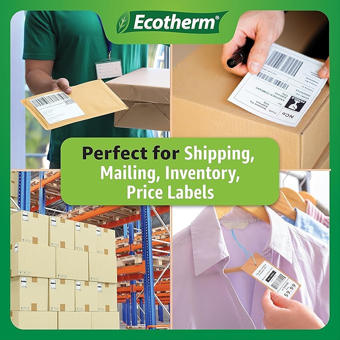 3.5" x 1" Thermal Labels | 4 Rolls | 5360 Labels | fits Zebra, Offnova Thermal - Image 7