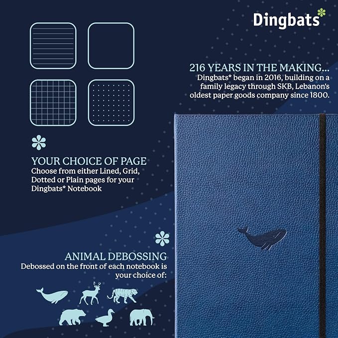 Dingbats* - Wildlife Squared Extra Large A4 Notebook - PU Leather Hardcover - Image 2
