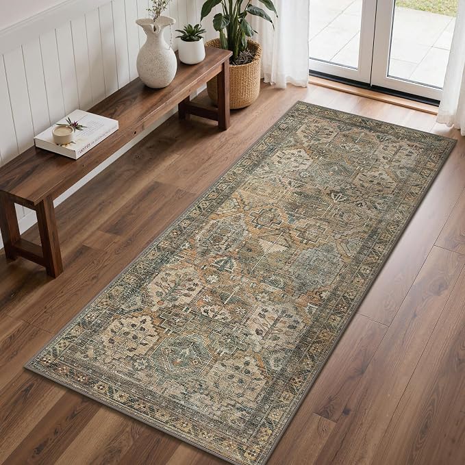 GENIMO 2x5 Runner Rugs for Hallway, Machine Washable Non Slip Vintage Rugs - Image 3