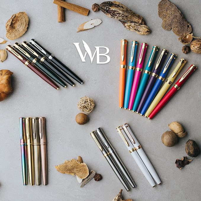 Wordsworth & Black Fountain Pen Set, Bent Nib, Includes 24 Pack Ink Cartridges - Image 8