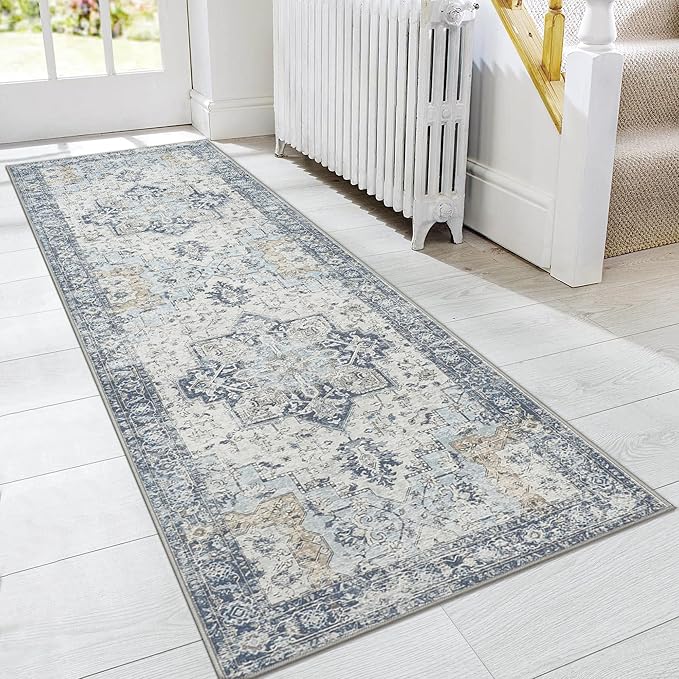 GENIMO Runner Rug 2x10, Machine Washable Vintage Runner Carpet, Non Slip by GENIMO