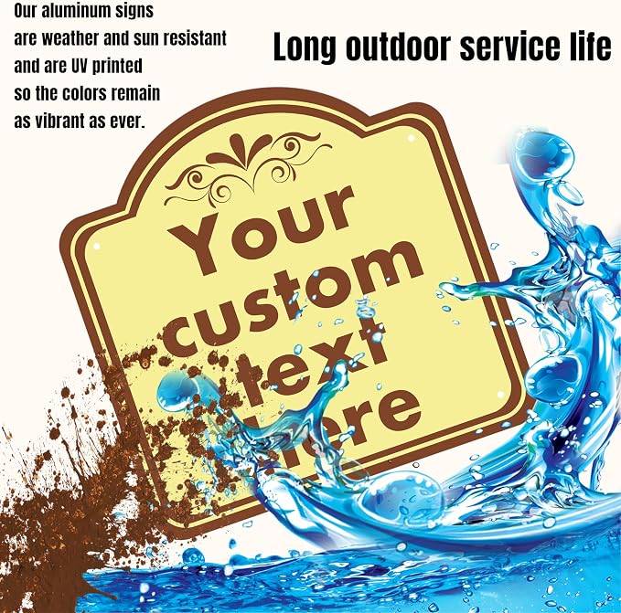 Custom Sign, Custom Indoor/Outdoor Decorative Sign，Aluminum Weatherproof Metal - Image 3
