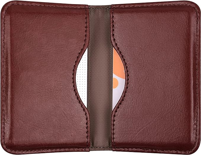 Wisdompro Business Card Holder, 2-Sided PU Leather Folio Name Card Holder by Wisdompro