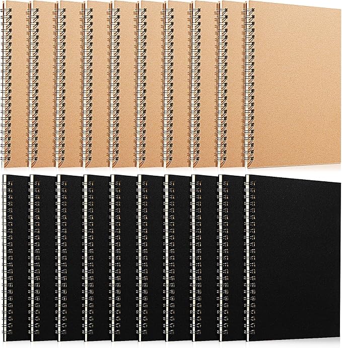 Eersida 20 Pack A5 Spiral Notebook College Ruled Spiral Notebook Bulk 5.5 x 8.3 by Eersida