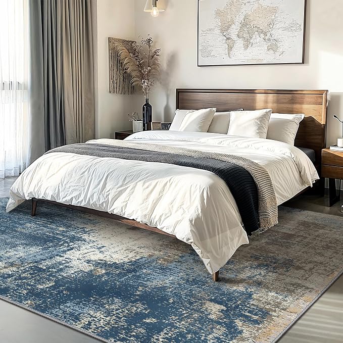 GENIMO Washable Area Rugs for Living Room, 10x12 Modern Non Slip Rugs, Low Pile - Image 2