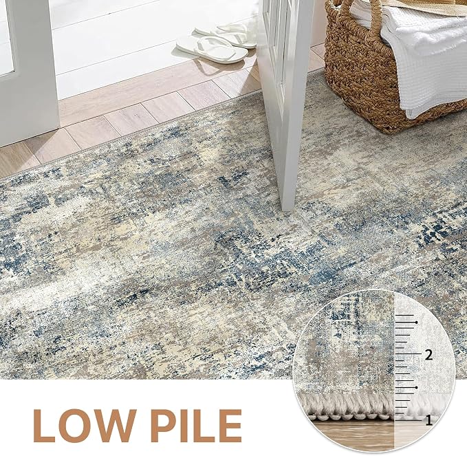 GENIMO Washable Area Rugs for Living Room, 10x14 Modern Non Slip Rugs, Low Pile - Image 6