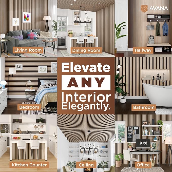 Avana Acoustic Wood Wall Panels – 94.4 X 12.6 Inch White Oak Acoustic Panels 2 - Image 3