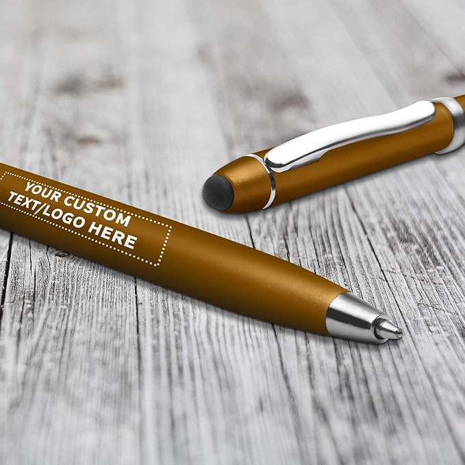 DISCOUNT PROMOS Custom Twist Action Plastic Stylus Pens, Personalized Bulk Pack - Image 7