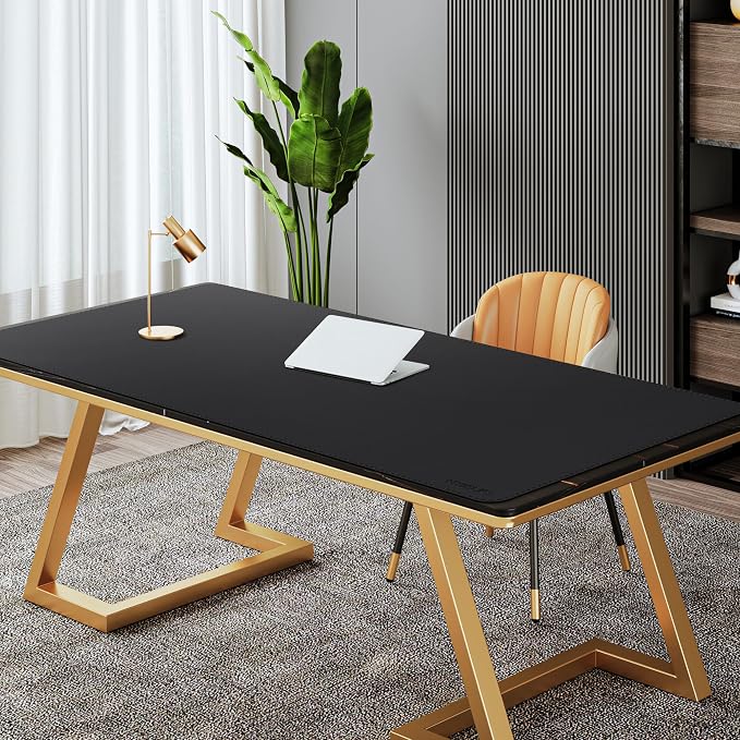 Mydours Giant Desk Mat, 63 x 28 inch Extended PU Leather Desk Pad, Gaming Desk - Image 3