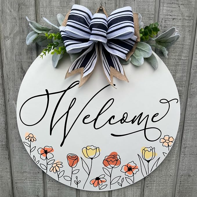 Wood front door sign Wood sign Home decor Welcome sign Sign - Image 2