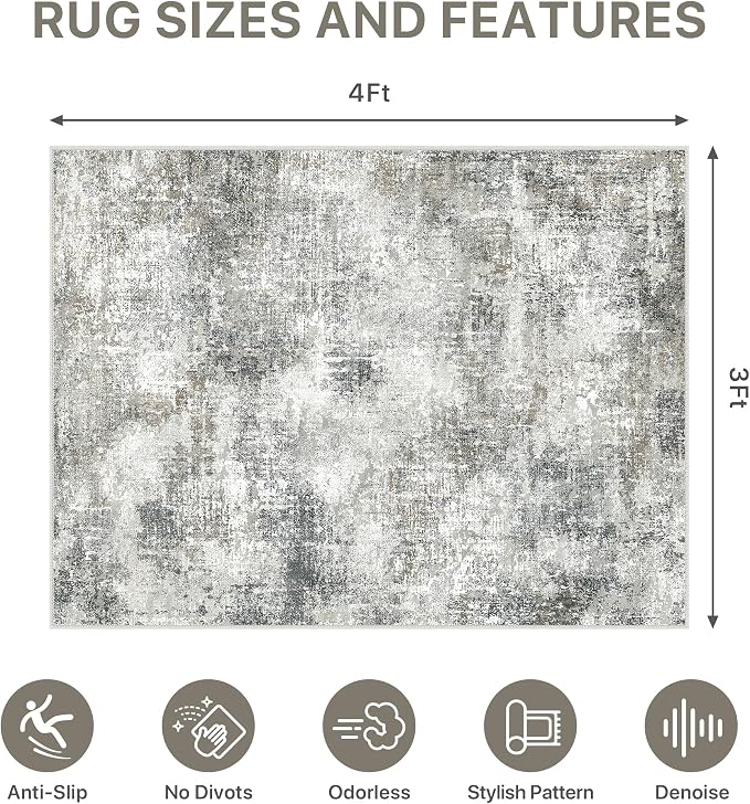 Office Chair Mat for Hardwood Tile Floor, Abstract 36"X 48" Desk Mats for - Image 9