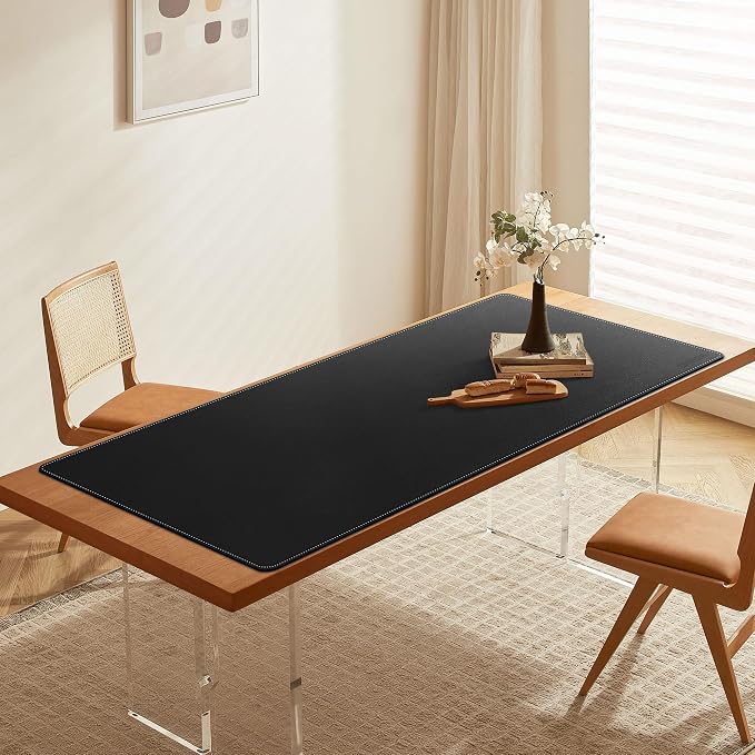 CENNBIE Leather Desk Pad Large, 55.1" x 27.5" Desk Mat Blotter Protector - Image 4