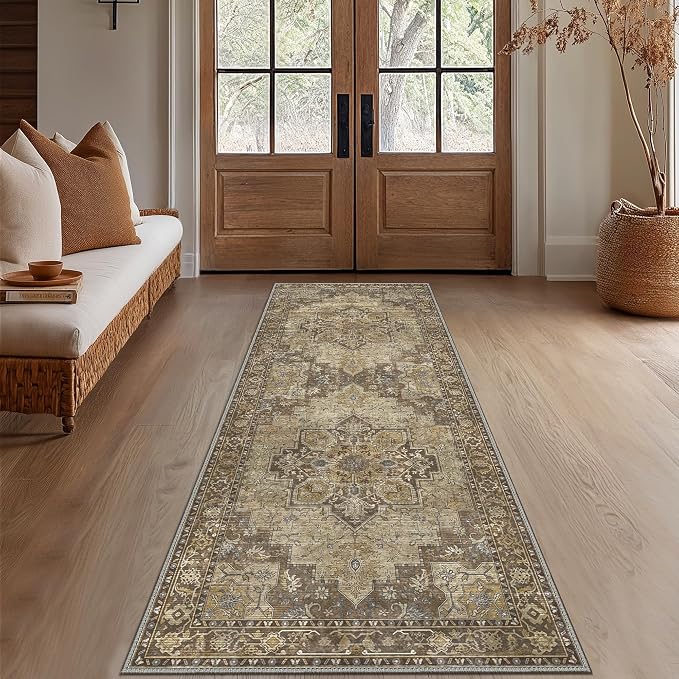 GENIMO 2x6 Runner Rugs for Hallway, Machine Washable Non Slip Vintage Rugs - Image 2