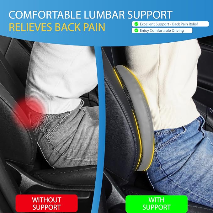 Lofty Aim Classic Memory Foam Lumbar Cushion Provides Excellent Back Support - Image 3