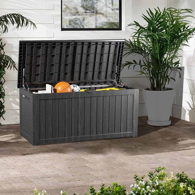 Yardgrace Heavy-Duty 270 Gallon Waterproof Deck Storage Box, Outdoor Storage - Image 8
