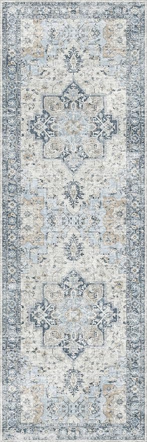 GENIMO Runner Rug 2x7, Machine Washable, Non Slip Vintage Hallway Runner Rug - Image 8