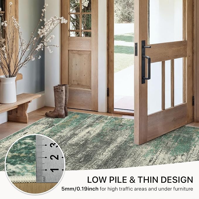 GENIMO Washable Rug-6x9 Area Rugs Lightweight Low Pile Carpet - Image 6