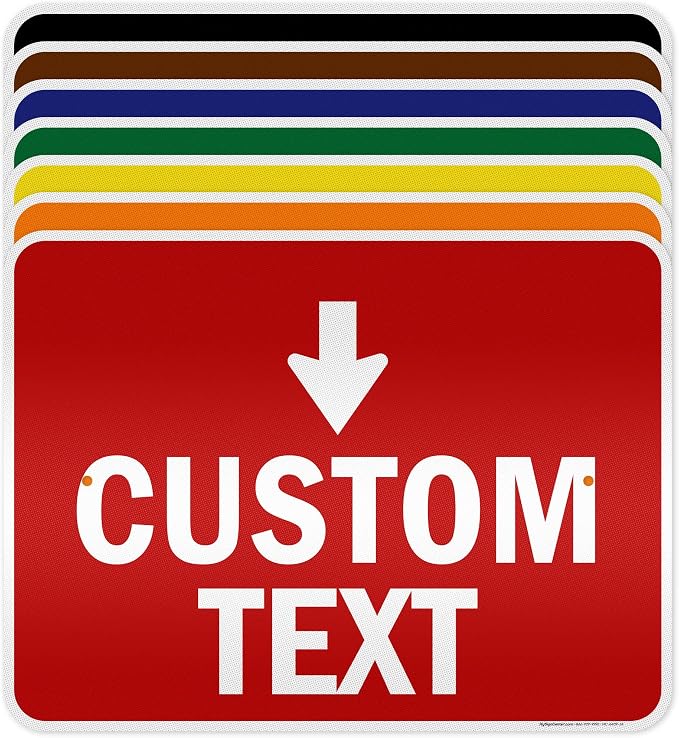 Custom Arrow, Custom Directional Sign, Down Arrow, 18x24 Inches, 3M EGP by MySignCenter